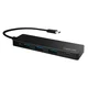 slomart Ultra tanek USB-C 3.1 Hub, 4 vhodi, črn
