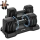 SPORTNOW Set 2 ročnih uteži nastavljivih 2/4.5/7/9/11 kg 5 v 1, uteži za telovadnico s sistemom quick-dial, podstavki za podporo, ročaj protizdrsen, varno zaklepanje, vadba fitnes dom telovadnica, črna