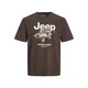JACK & JONES Majica rjava/rumena/bela