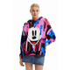 DESIGUAL Pulover Mickey Oversize - Roza - S