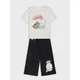 Sinsay - Pamučni komplet: majica i pantalone Pusheen the Cat - šareno