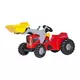 Traktor na pedale sa utovarivačem - crveni