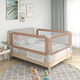 vidaXL Sigurnosna ograda za dječji krevet smeđe-siva 100×25 cm tkanina