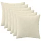 vidaXL Prevleka za blazino 6 pcs HEERLEN Krem 50 x 50 cm Mikrofibra