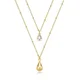 Brosway Dvojno pozlačena ogrlica Tear Drop Perfect Necklace BPC37