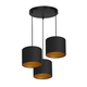 Luster na sajli ARDEN 3xE27/60W/230V crno-zlatni