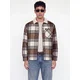 JACK & JONES Jopa iz flisa JJZAC ecru/konjak/pikčasto rjava/črna