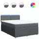 vidaXL vidaXL Box spring postelja z vzmetnico temno siva 140x200 cm blago, (21308691)