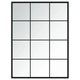 Zidno ogledalo crno 80 x 60 cm metalno