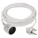 Podaljševalni kabel 7 m/1 vtičnica/bel/PVC/1,5 mm2