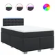 Vidaxl Box spring postelja z vzmetnico črna 120x200 cm umetno usnje