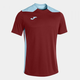 Joma Championship VI Short Sleeve T-Shirt Burgundy Sky Blue