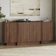 Komoda v orehovem dekorju z luknjo za kable v temni naravni barvi 180x80x45 cm Dorma – Kalune Design