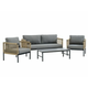 Lounge set BAMLE 5 pers. grey quick dry