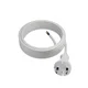 Priključni kabel 5 m z ravnim vtičem TIP E 230V 16A 2x1 mm2 H05VV-F PP-21 bel W-98343
