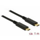 Delock USB 3.1 Gen 2 (10 Gbps) Type-C do Type-C kabel 1 m 3 A E-Marker
