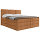 MID.YOU POSTELJA BOXSPRING 160 cm  x 200 cm , les, tekstil, leseni material opečnato rjava