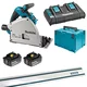 Set: Potopna žaga DSP600 + 2x 5Ah baterija + dvojni polnilec + kovček + 1.9m vodilna letev | MAKITA - Makita