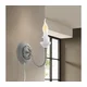 Eglo 33003 - Zidna lampa 1xE14/40W/230V siva