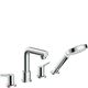 HANSGROHE kopalniška armatura dvoročna za kopalno kad s prho Talis S 72419000 krom