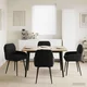 vidaXL Jedilni stoli 4 pcs Žamet Črna 59 x 59,5 x 90 cm