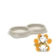 Moderna Double Smarty Bowl X-Small Warm Gray 2x200ml, Činija Za Pse i Mačke