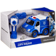 Dječji set Raya Toys - Policijski kombi City Police, sklopivi