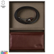 Princ Leather Ženski poklon set novčanik i kaiš, Braon