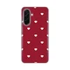 Maska za Samsung Galaxy A36 5G Burgundy Hearts, Silikonska, Print Skin, Crvena