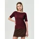 Sinsay - Pamučna basic majica - burgundy