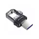MICRO USB & USB DISK SANDISK 64GB ULTRA DUAL, 3.0, srebrno-črn, drsni priključek (SDDD3-064G-G46) (141390)