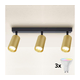 Brilagi - LED prigušiva spot svetiljka SELE GOLDEN 3xGU10/6W/230V crna/zlatna