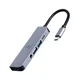 Gembird Gembird večfunkcijski adapter USB Type-C 5-v-1 (hub + HDMI + PD + stereo zvok) srebrn