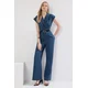 Trendyol Oil Camel Belted Double Breasted Maxi Jumpsuit Overalls
