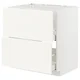 METOD / MAXIMERA Pod.element sudop. i 2front/2fioke, bela/Vallstena bela, 80x60 cm