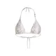 Karl Lagerfeld Bikini zgornji del Triangel-Bikini-Oberteil siva/bela