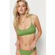 Trendyol Green Strapless Textured Bikini Top