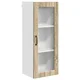 Vidaxl Stenski stekleni omarica PORTO Sonoma hrast 40 x 31 x 100 cm