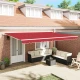 Avtomatska Retraktibilna tenda Rdeča 500x350 cm