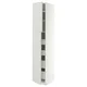 METOD / MAXIMERA Vis.el. s 2 vrata/4 fioke, bela/Aspudden svetlosiva, 40x60x220 cm