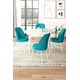 Hanah Home Set Trpezarijski sto i 4 stolice, Tirkizno-beli
