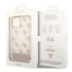 Maska Guess PC/ TPU Peony Glitter Script Logo za iPhone 14 Plus pink