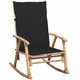 vidaXL Stolica za ljuljanje od bambusa s jastukom
