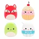 SQUISHMALLOWS Micromallows 4Pack - Lisica, Želva, Mleko, Torta