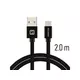 SWISSTEN kabel USB/USB-C, platneni, 2m, crni