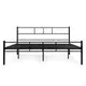 ModernHome Krevet sa metalnim ramom sa podnicom, 140x200cm, Crni