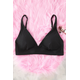 Trendyol Black Micro Non-wired Covered Triangle Knit Bra