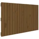 Vidaxl Stensko posteljno vzglavje medeno rjavo 108x3x60 cm borovina