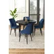 Hanah Home Set Trpezarijski sto i 4 stolice, Tamnoplavi