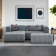 ATELIER DEL SOFA Ugaona garnitura Beyza Mini Left Grey